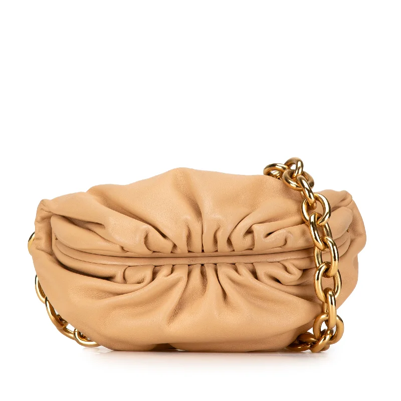 Tan Bottega Veneta The Belt Chain Pouch