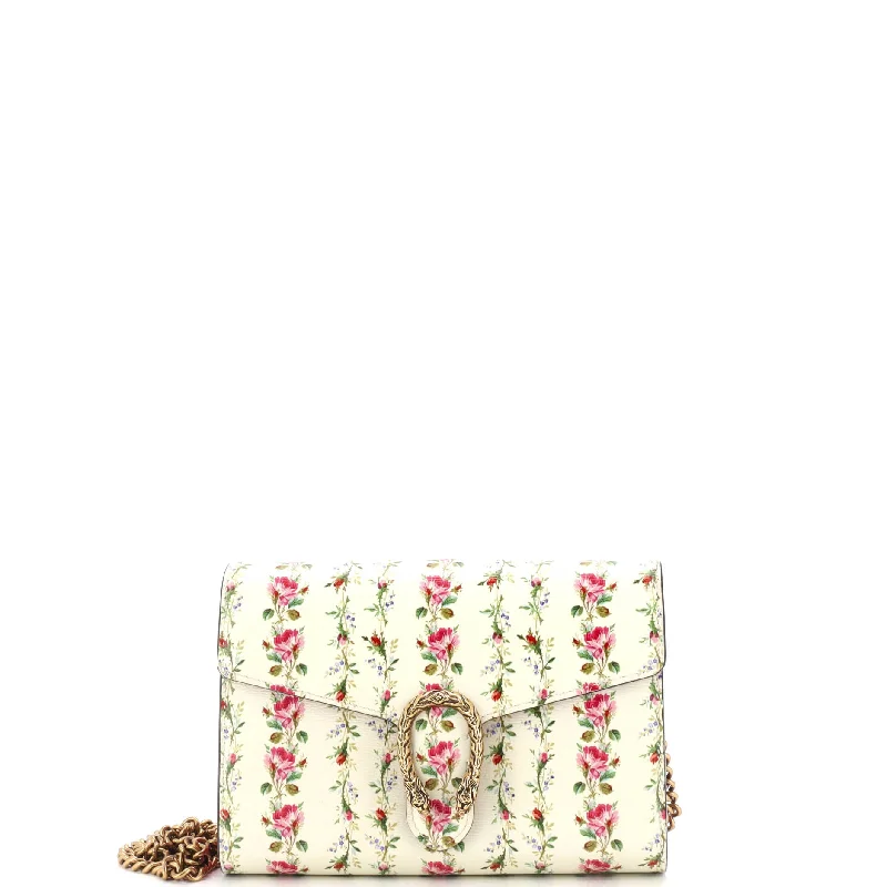 Dionysus Chain Wallet Printed Leather Small