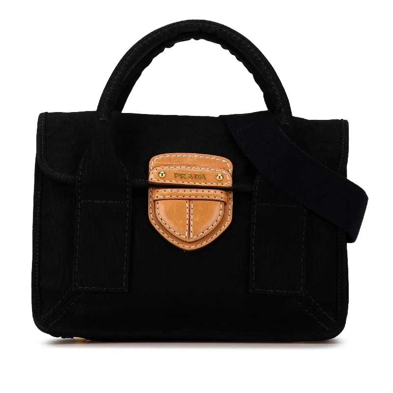 Black Prada Canapa Satchel