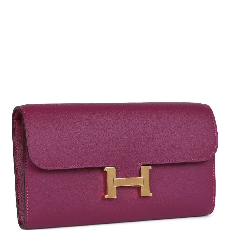 Hermes Constance Wallet To Go Anemone Evercolor Gold Hardware