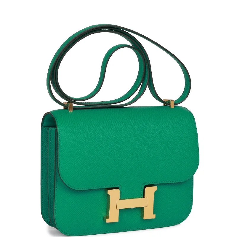 Hermes Constance 18 Vert Jade Epsom Gold Hardware