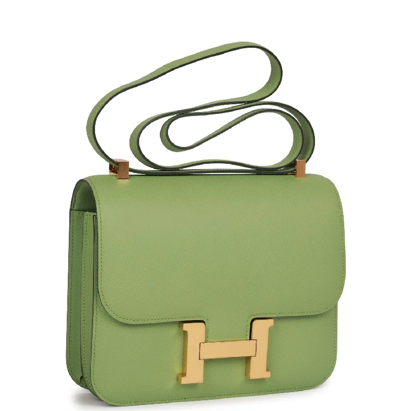 Hermes Constance 24 Vert Criquet Epsom Gold Hardware