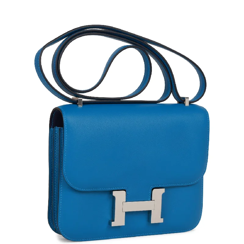 Hermes Constance 18 Mykonos Verso Evercolor Palladium Hardware