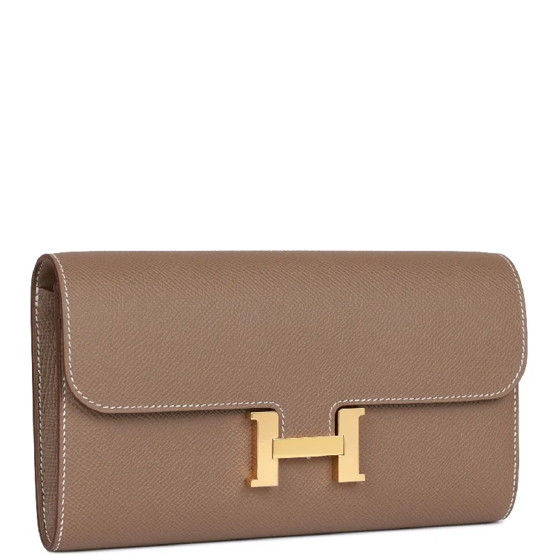 Hermes Constance Wallet To Go Etoupe Epsom Gold Hardware