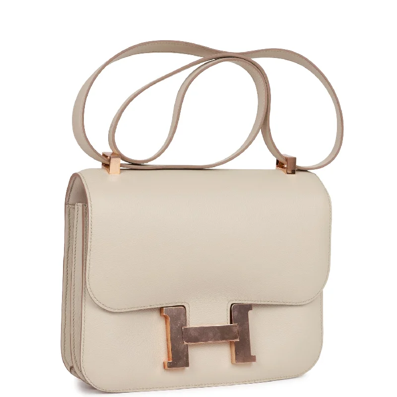 Hermes Constance 24 Gris Perle Evercolor Rose Gold Hardware