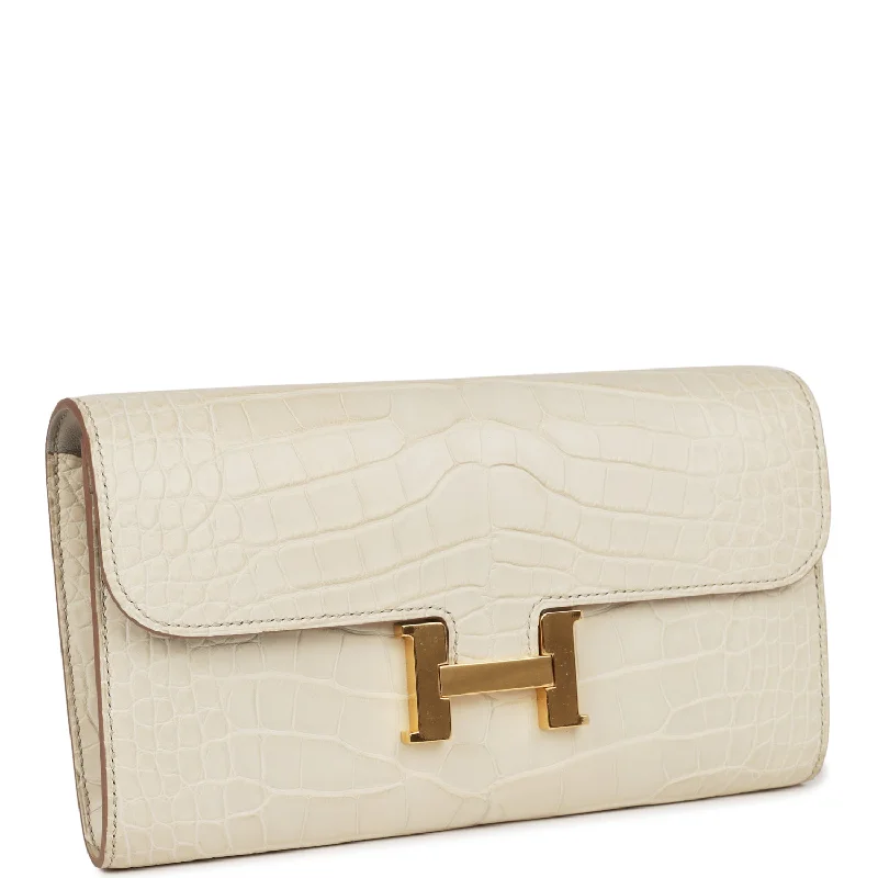 Hermes Constance Wallet To Go Beton Matte Alligator Gold Hardware