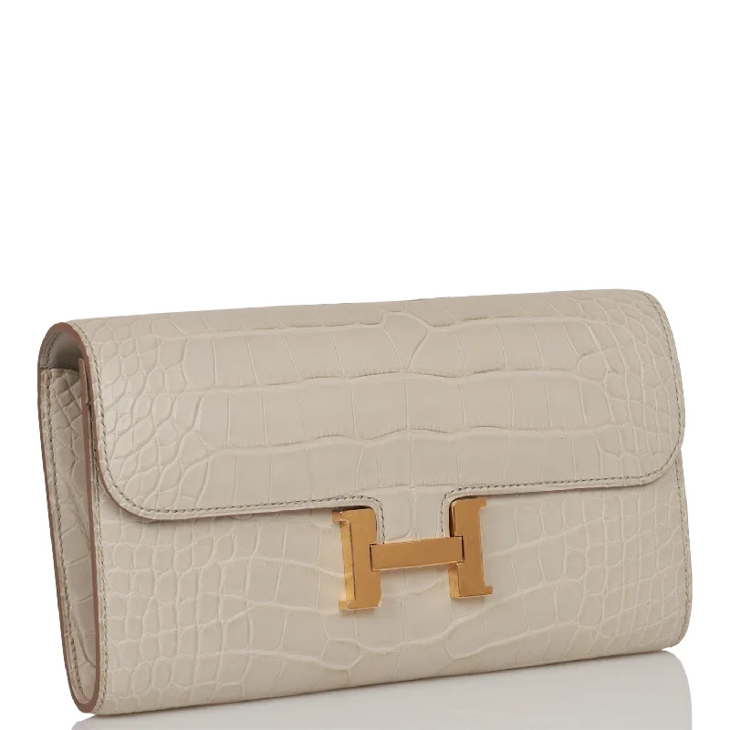 Hermes Constance Wallet To Go Beton Matte Alligator Gold Hardware