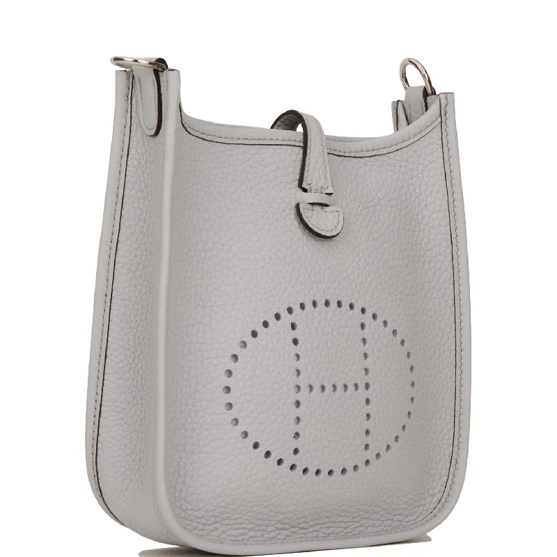 Hermes Evelyne TPM Bleu Pale Clemence Palladium Hardware