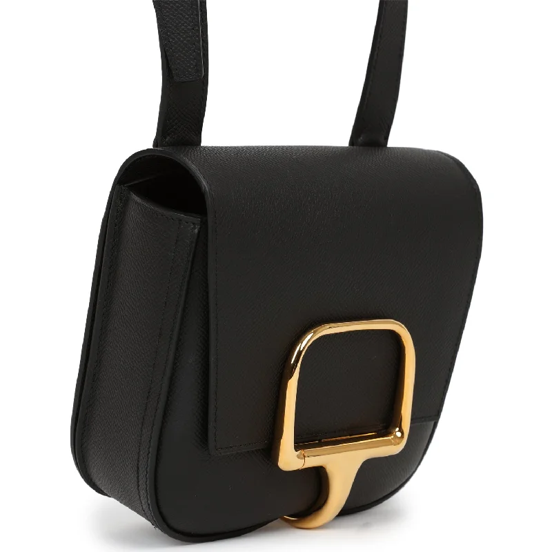 Hermes Della Cavalleria Mini Black Epsom Gold Hardware