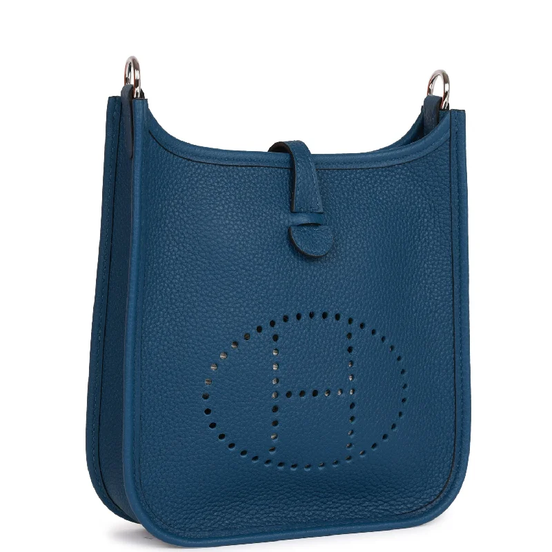 Hermes Evelyne TPM Bag Deep Blue Maurice Palladium Hardware