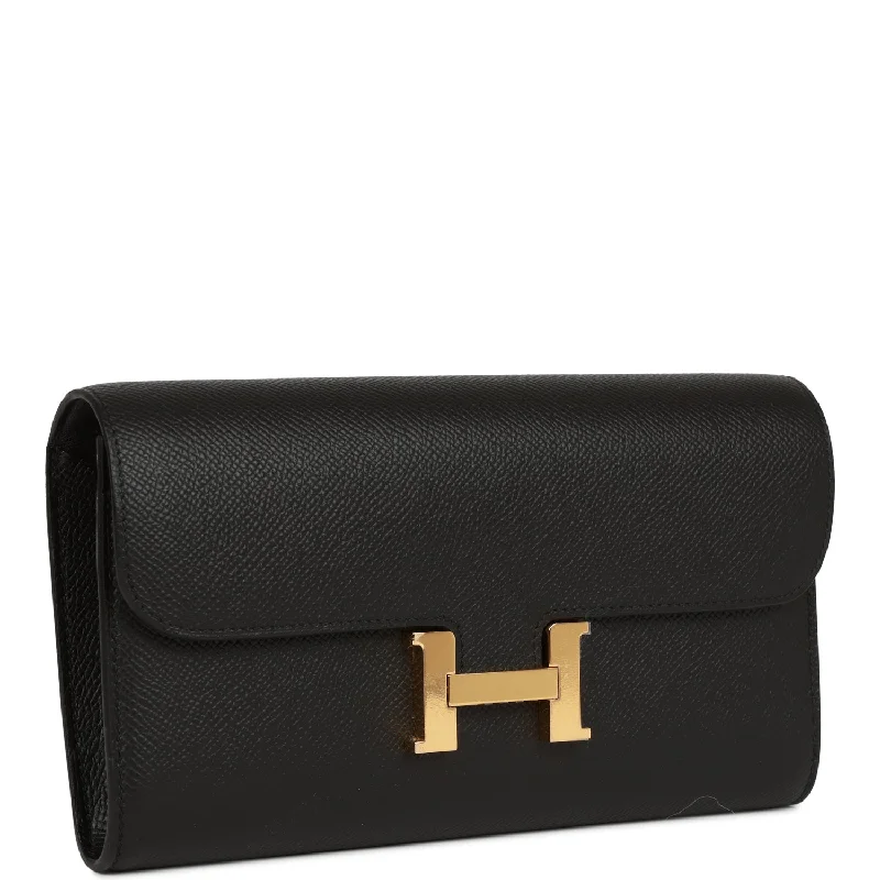 Hermes Constance Wallet To Go Black Epsom Gold Hardware