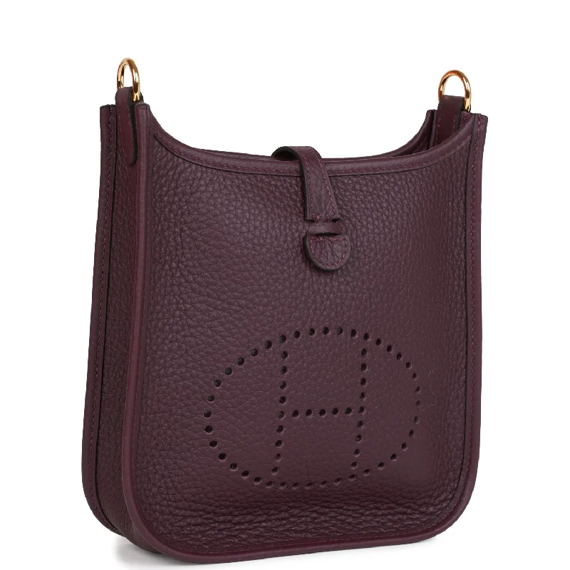 Hermes Evelyne TPM Cassis Clemence Gold Hardware