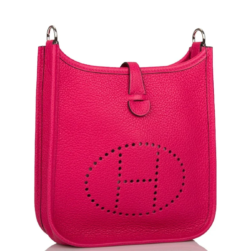 Hermes Evelyne TPM Rose Mexico Clemence Palladium Hardware