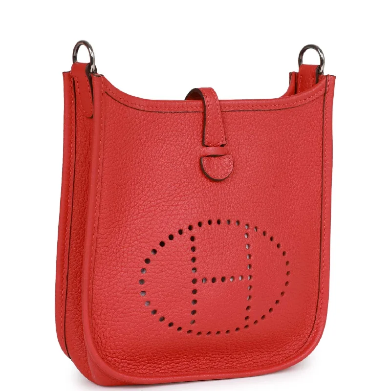 Hermes Evelyne TPM Rouge Tomate Clemence Palladium Hardware