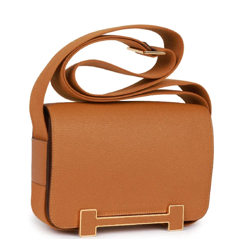 Hermes Geta Caramel Chevre Gold Hardware