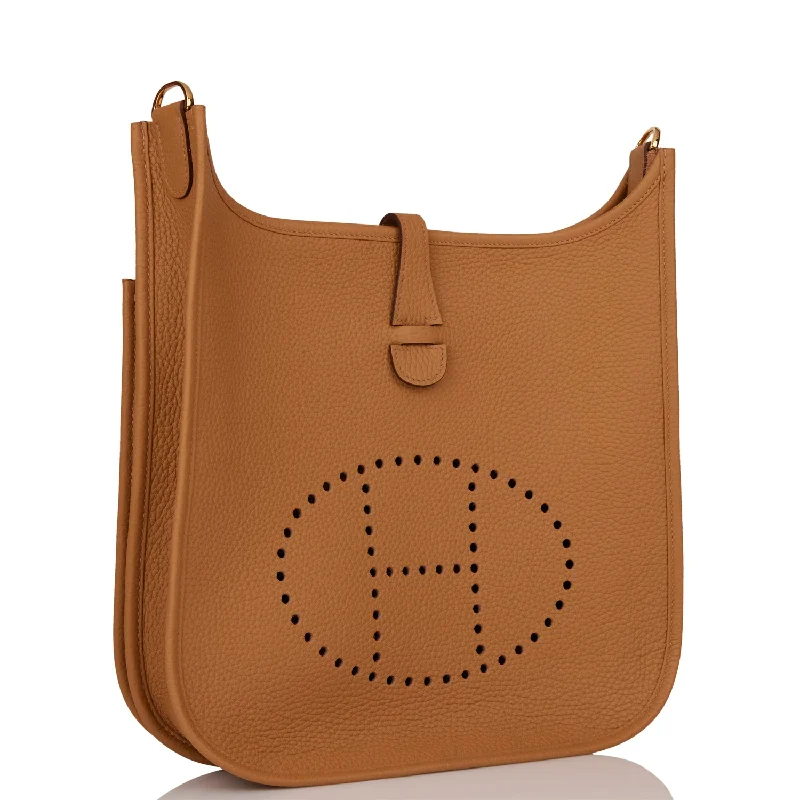 Hermes Evelyne III PM Biscuit Clemence Gold Hardware