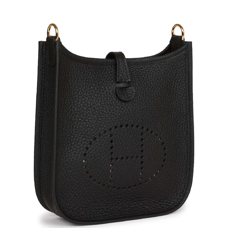 Hermes Evelyne TPM Black Clemence Gold Hardware