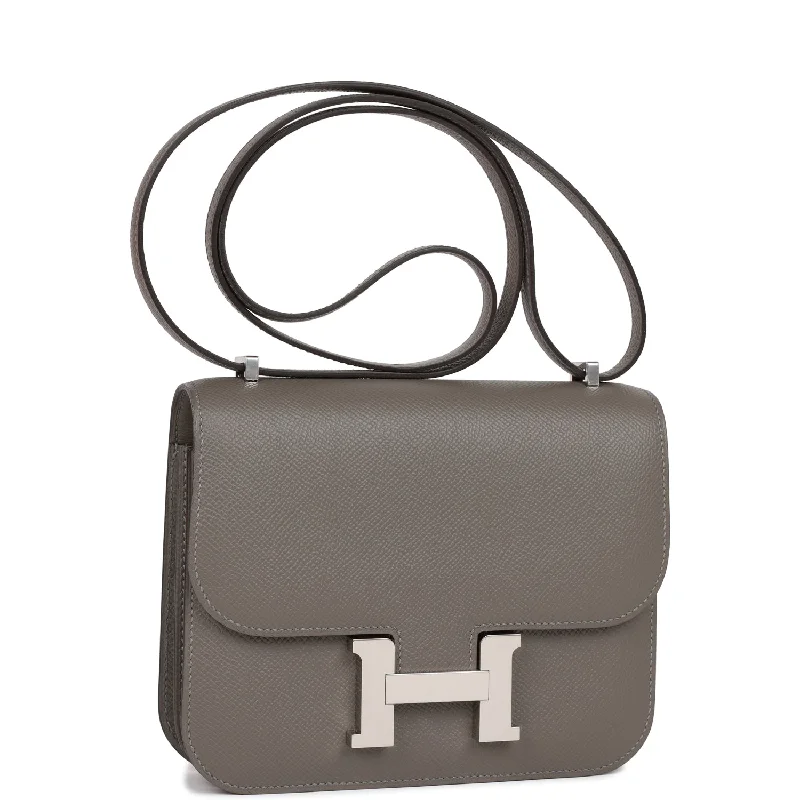 Hermes Constance 18 Gris Meyer Epsom Palladium Hardware