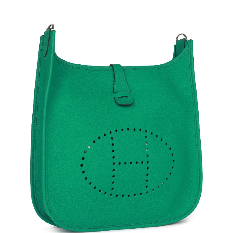 Hermes Evelyne III PM Vert Jade Clemence Palladium Hardware