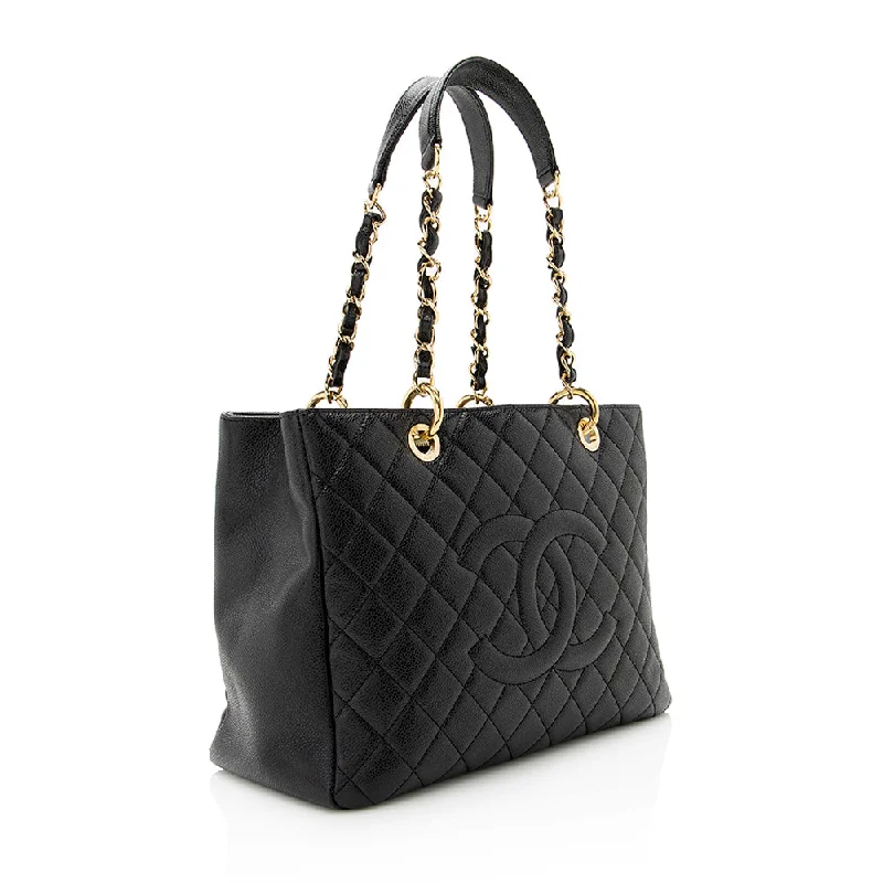 Chanel Caviar Leather Grand Shopping Tote (21628)