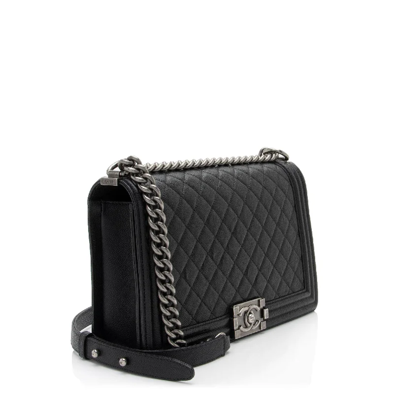 Chanel Caviar Leather New Medium Boy Bag (sKOPaB)