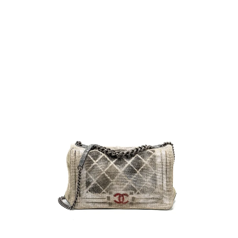 Chanel Graffiti Bag Fabric Multicolour Ruthenium Hardware