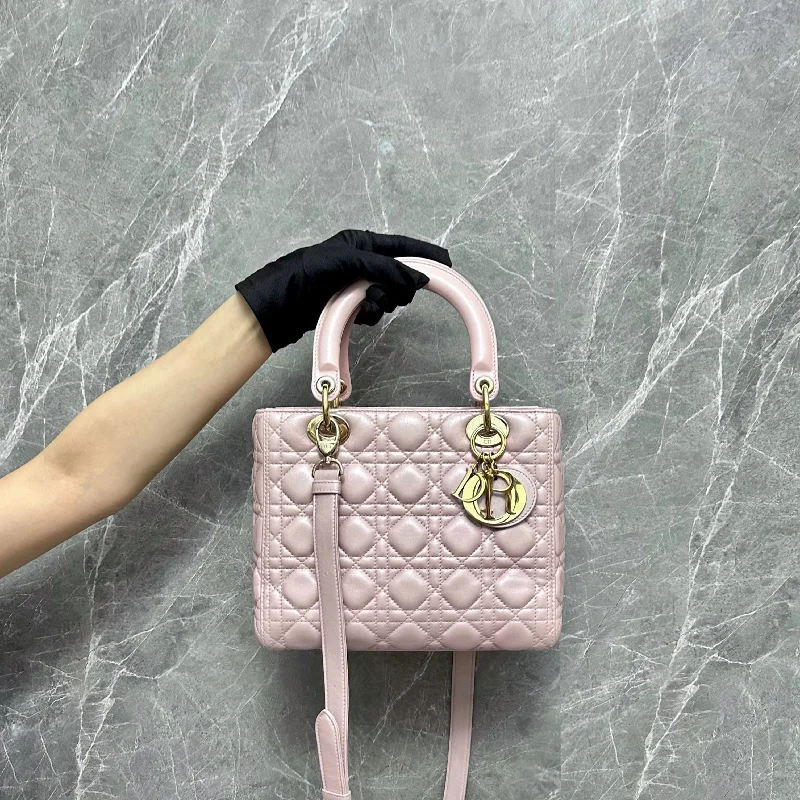 *Adjustable Strap* Lady Medium Lambskin Pink GHW