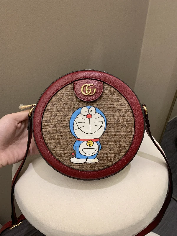 Gucci Doraemon Fujiko-Pro Mini GG Round Bag Gg Mini Coated Canvas